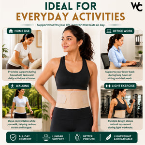 Wonder Care Posture Corrector for Men & Women – Back Posture Correction Brace | Spine Alignment Support | Body Posture Fix | Posture Aid for Office, Gym & Daily Use |Beige