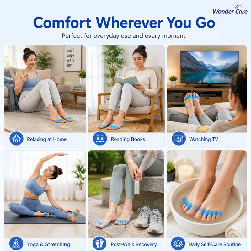 Silicone Toe Separator For Feet Gel Toe Pads Toe Big Toe Corrector Bunion Toe Straightener Yoga Toe Stretcher Hammer Toe Bunion