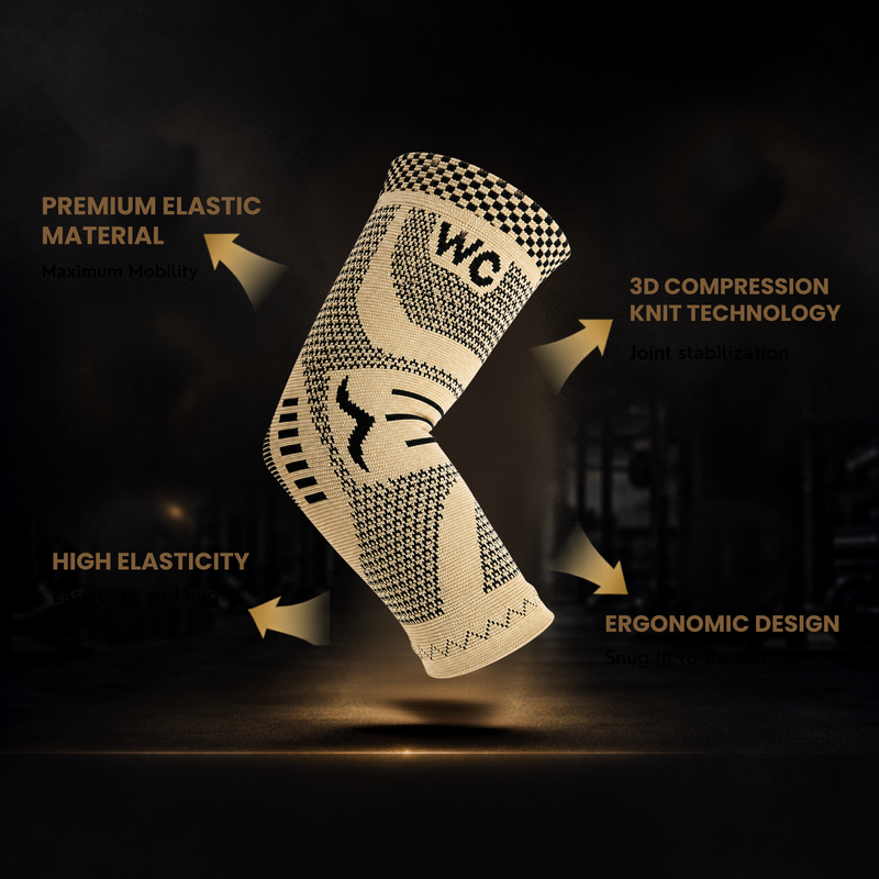 Wonder Care Elbow Compression Sleeve for Joint Pain Relief ,Support Brace for Tendonitis, Golfer's Tennis Elbow Pain For Men and Women (XL) (Pair)