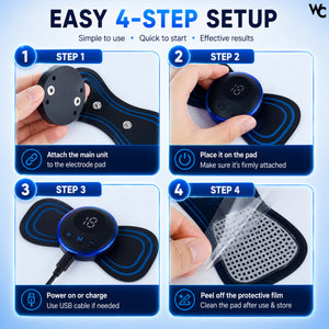 Wonder Care EMS Butterfly Body Massager Machine for Pain Relief | Full Body Electric Massager for Men & Women | Rechargeable Neck, Back, Shoulder, Leg & Foot Massager for Cervical & Muscle Pain Relief