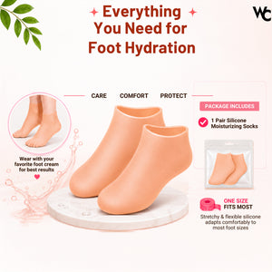 BUY 1 Get 1 FREE Silicone Heel Protector Socks for Cracked Women & Men | Pain Relief Gel | Foot Alignment | Moisturizing Crack Repair | Arch Support Pad Care Protector