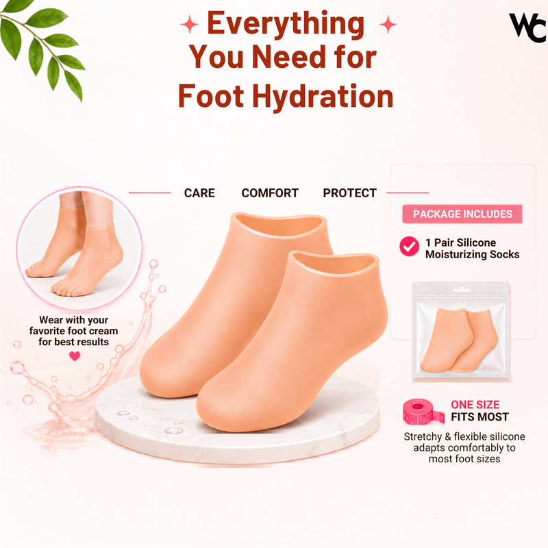 BUY 1 Get 1 FREE Silicone Heel Protector Socks for Cracked Women & Men | Pain Relief Gel | Foot Alignment | Moisturizing Crack Repair | Arch Support Pad Care Protector
