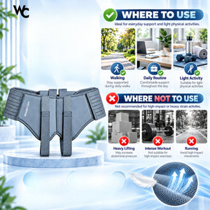Wonder Care- Grey Hernia belt for men Truss Brace with one removable compression pad