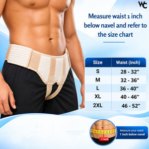 Wonder Care Hernia Belt for Men - Groin Hernia Support for Men 2 Removable Compression Pads & Adjustable Groin Straps Double inguinal Hernia Support for Men