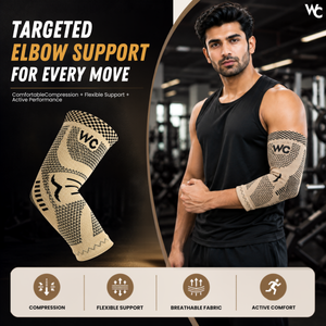 Wonder Care Elbow Compression Sleeve for Joint Pain Relief ,Support Brace for Tendonitis, Golfer's Tennis Elbow Pain For Men and Women (XL) (Pair)