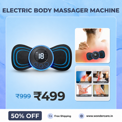 EMS Butterfly Body Massager Machine for Pain Relief | Full Body Electric Massager for Men & Women | Rechargeable Neck, Back, Shoulder, Leg & Foot Massager for Cervical & Muscle Pain Relief