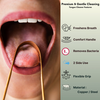 Wonder Care Copper Tongue Cleaner - Ayurvedic Antimicrobial Scraper