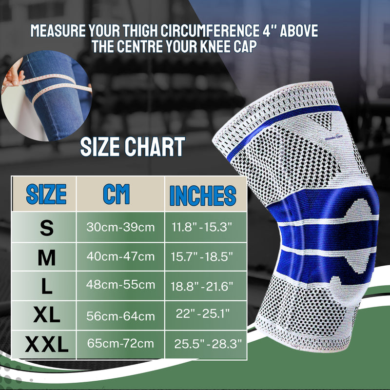 Wonder Care Knee Support Compression Sleeve with Gel Pad